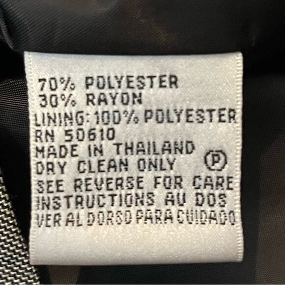 Anne Klein Black & White Plaid Print Career Academia Jacket Blazer NWOT Size 10 - Picture 9 of 11